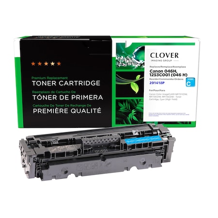 Cig Clover Imaging Remanufactured High Yield Cyan Toner Cartridge for Canon 1253C001 (046 H) 201418P